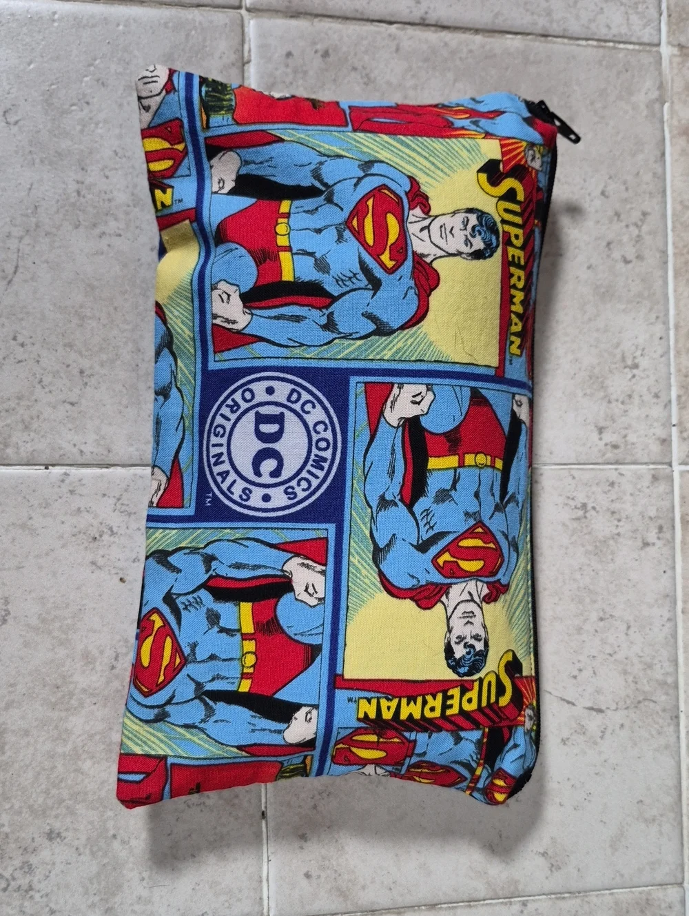 DC Comics Superman Comic Panel Toiletry Pouch - Blue, Red, Yellow